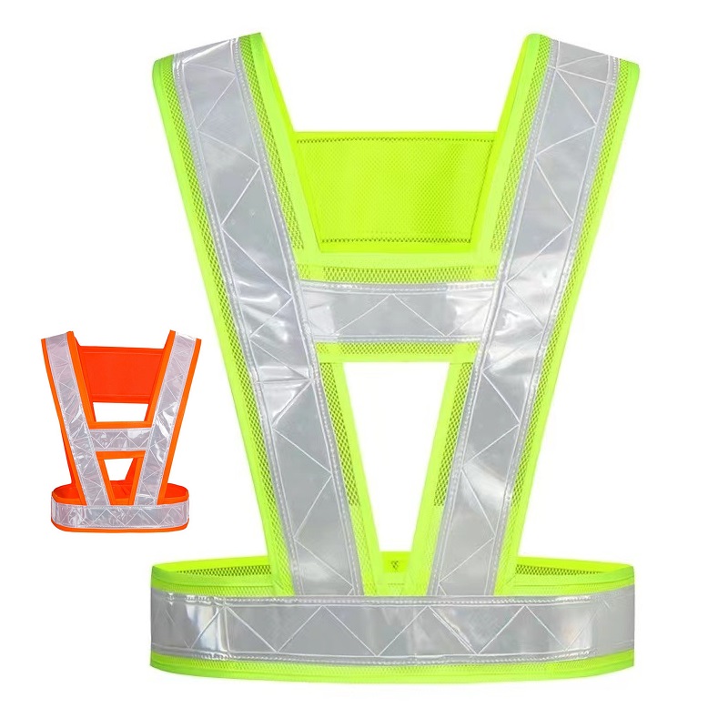Reflective Cycling Vest High Visibility - حزام سترات عاكسة للضوء عالي الوضوح