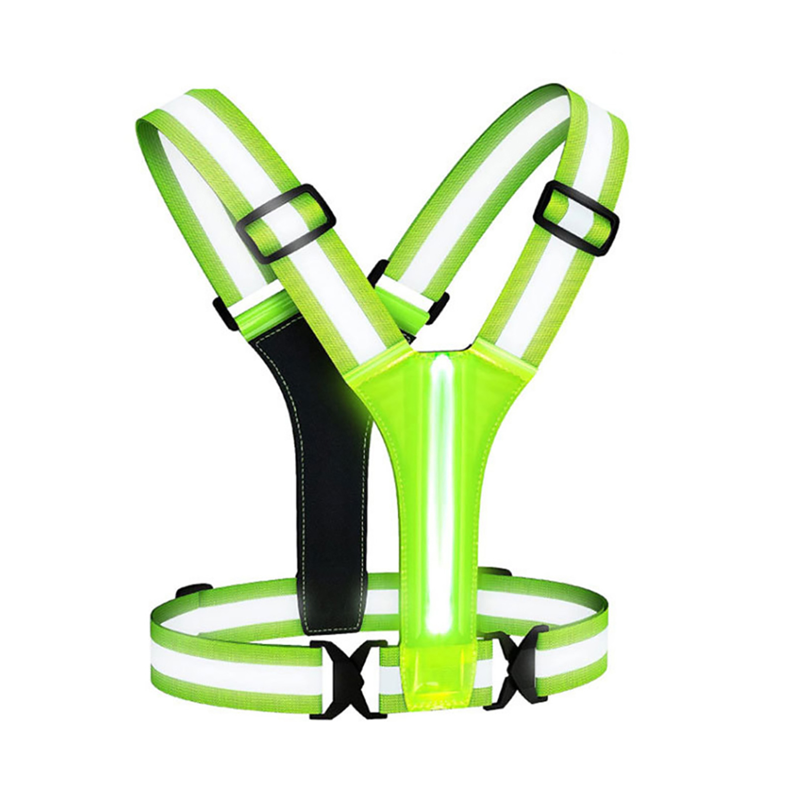 Reflective Cycling Vest High Visibility - 3 أوضاع إضاءة، سترة عاكسة للضوء