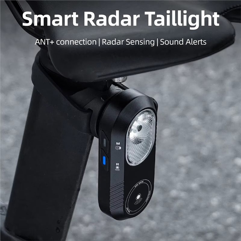 Cycling Radar Tail Light Rear Warning - ضوء خلفي للدراجة A89E-Bike مزود برادار،