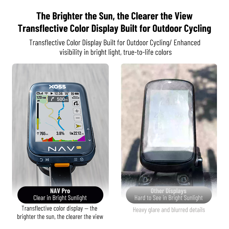 Cycling Computer Gps Wireless Color Screen - جهاز XOSS Nav Pro اللاسلكي الذكي