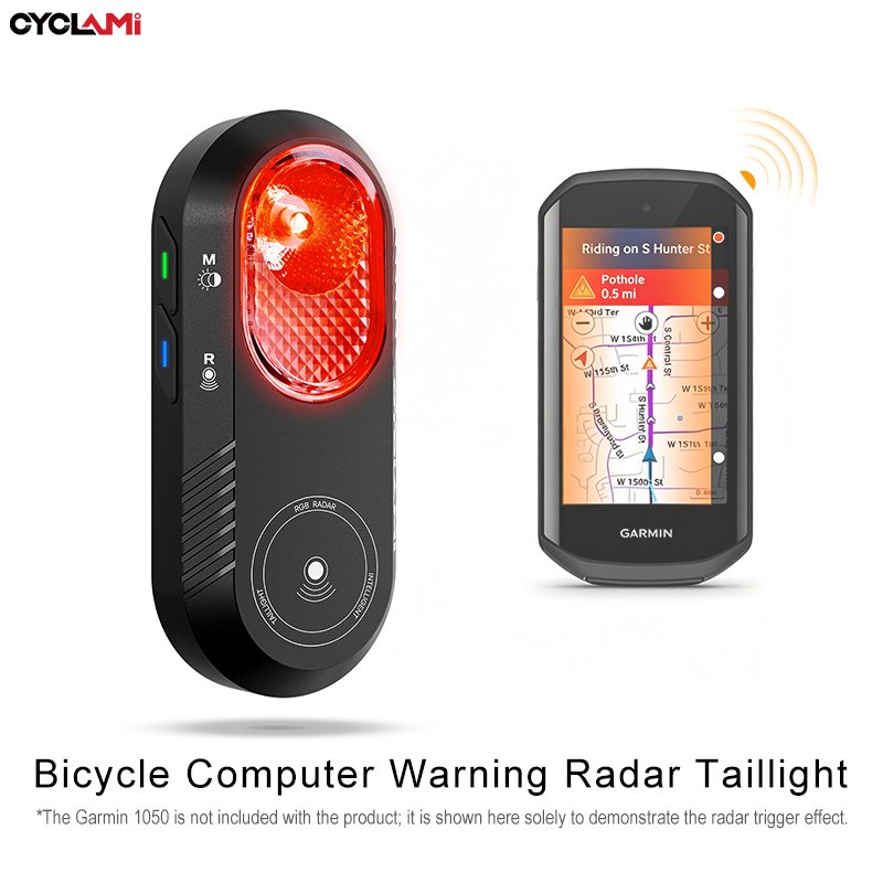 Cycling Radar Tail Light Rear Warning - ضوء خلفي ذكي للدراجات من CYCLAMI