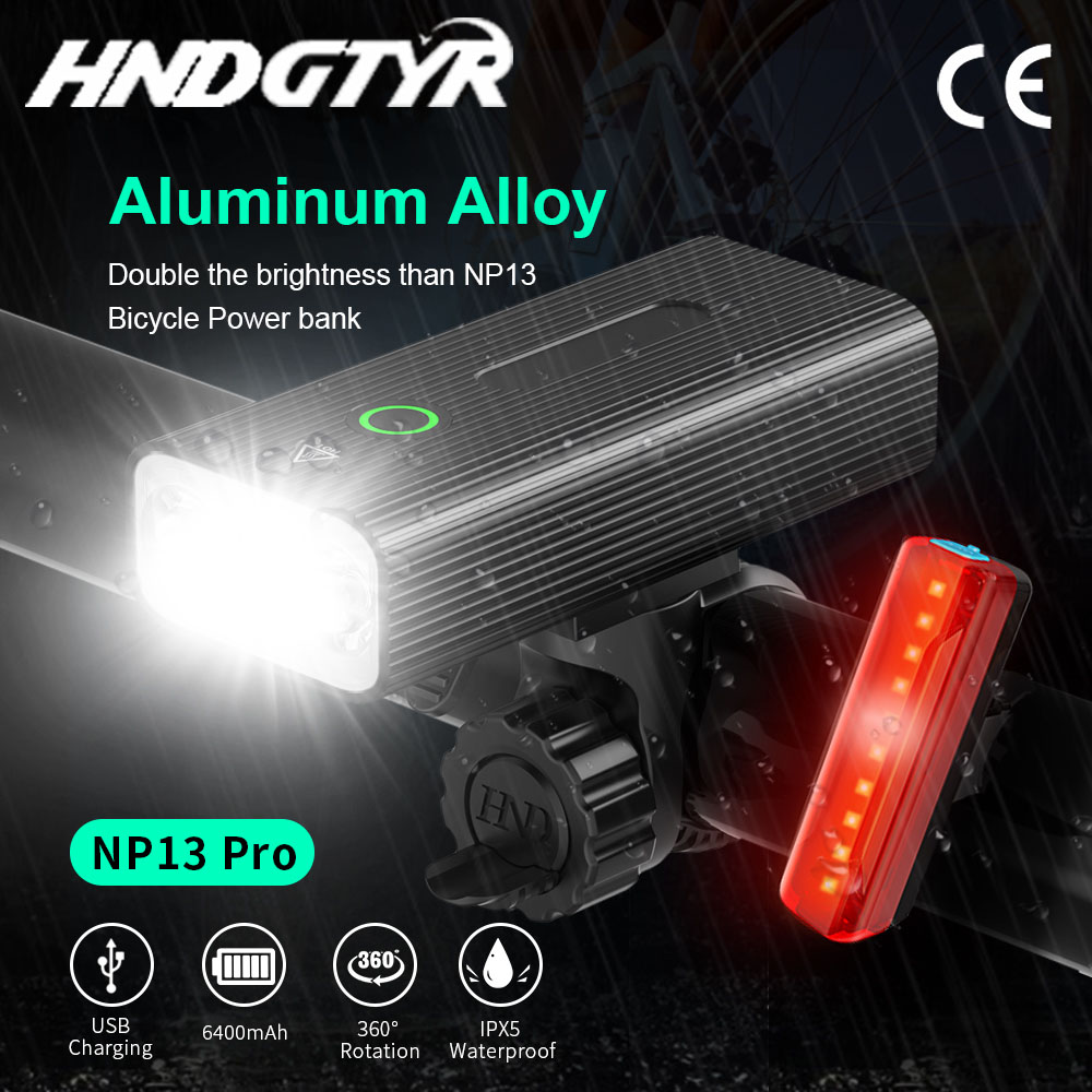 Bike Headlight 2000 Lumens Rechargeable - إكسسوارات mtb أمامية وخلفية للدراجة ،