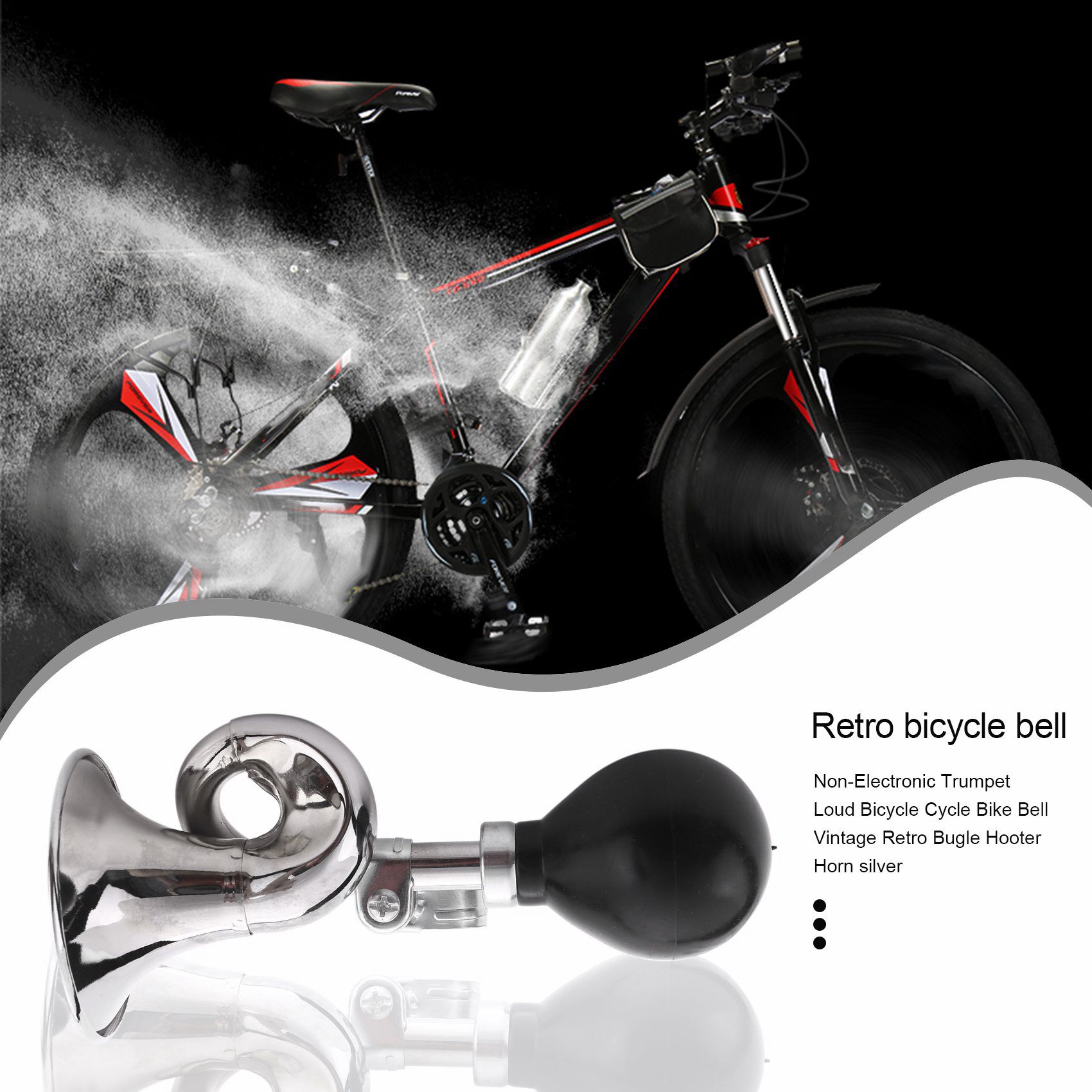 Bike Bell Electronic Loud Horn - جرس دراجة هوائية غير إلكتروني بصوت