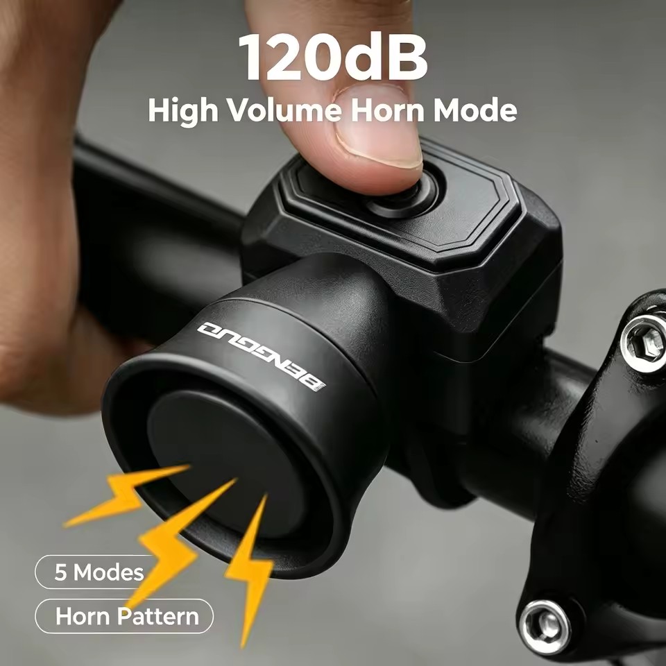 Bike Bell Electronic Loud Horn - بوق كهربائي للدراجات بـ 5 أوضاع،