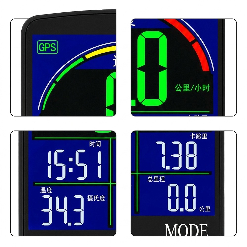 Cycling Computer Gps Wireless Color Screen - جهاز كمبيوتر لاسلكي للدراجات مع نظام