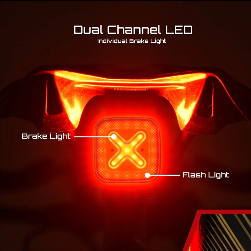 Smart Bike Brake Sensor Rear Light - Enfitnix Cubelite III فرامل السيارات الطريق