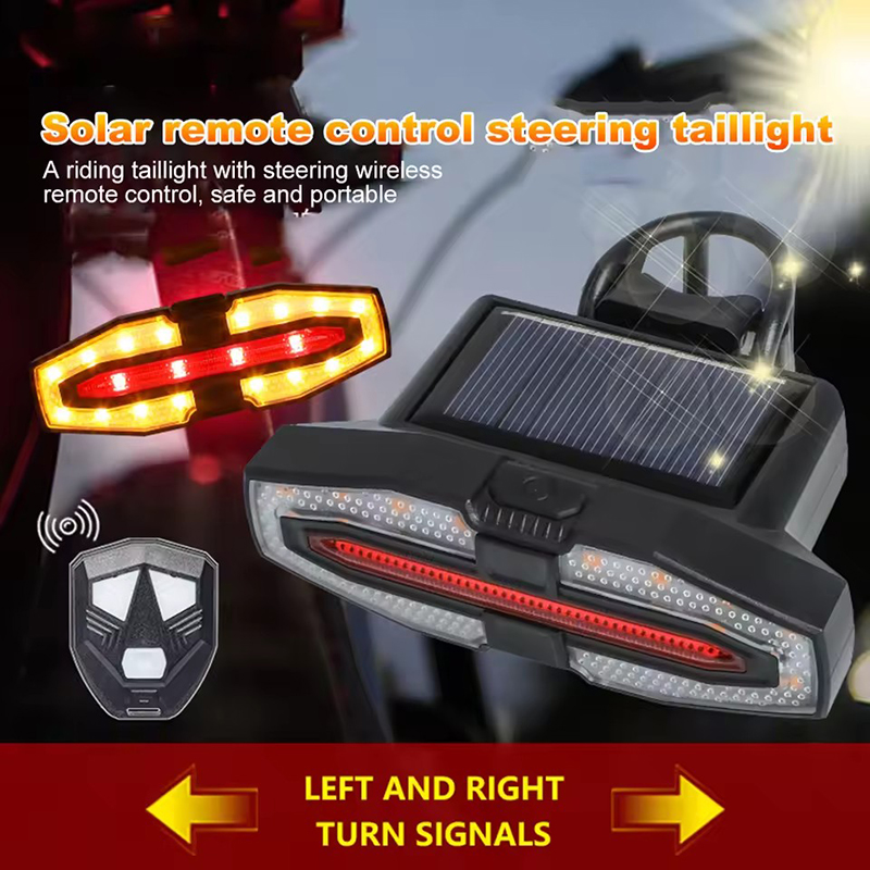Turn Signal Bike Light Wireless Remote - الدراجة الخلفية ضوء بدوره إشارة الشمسية