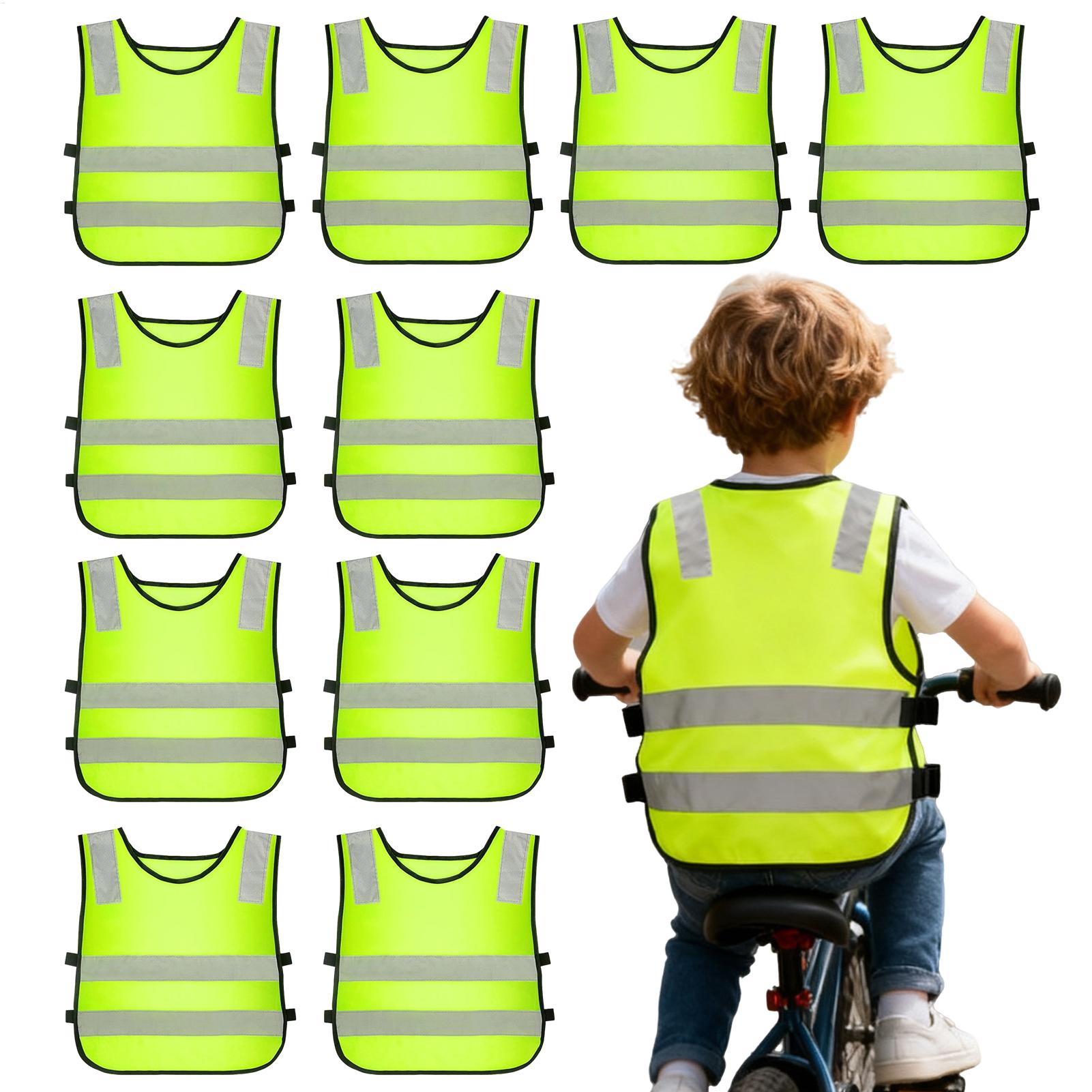 Reflective Cycling Vest High Visibility - سترة عاكسة للأطفال 10 قطع ملابس