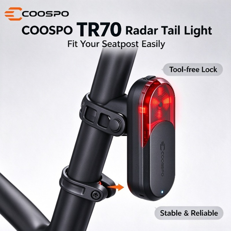 ضوء خلفي للدراجات من نوع COOSP - مراجعة Cycling Radar Tail Light Rear Warning وسعره