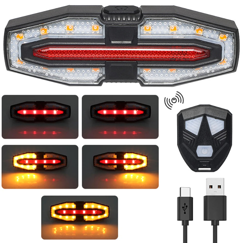 ضوء خلفي للدراجة قابل لإعادة ا - مراجعة Turn Signal Bike Light Wireless Remote وسعره