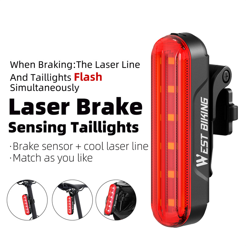 مستشعر ضوء خلفي للدراجة بالليز - مراجعة Smart Bike Brake Sensor Rear Light وسعره
