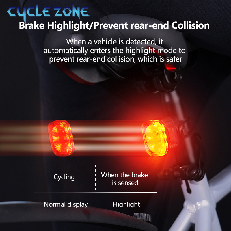 دراجة ذكية الفرامل الاستشعار ض - مراجعة Smart Bike Brake Sensor Rear Light وسعره