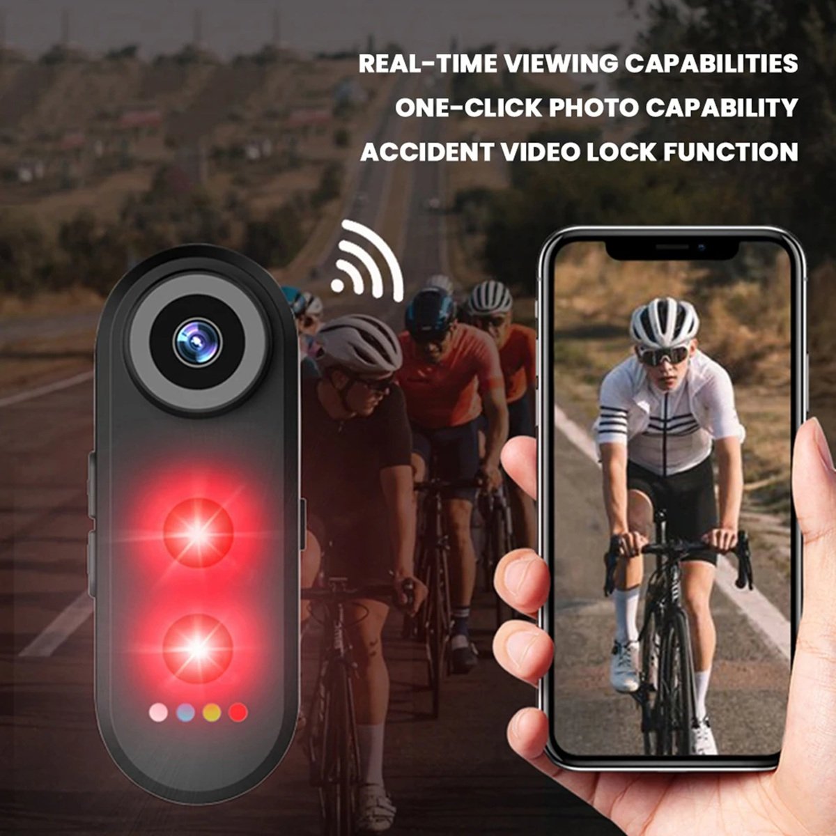 كاميرا A61P مع ضوء خلفي بزاوية - مراجعة Bike Tail Light With Camera 1080P وسعره