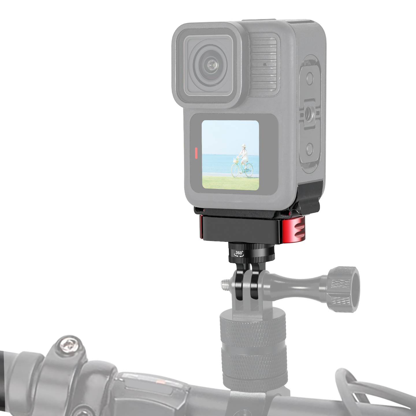 قاعدة تثبيت مغناطيسية سريعة ال - مراجعة Action Camera Bike Mount Aluminum وسعره