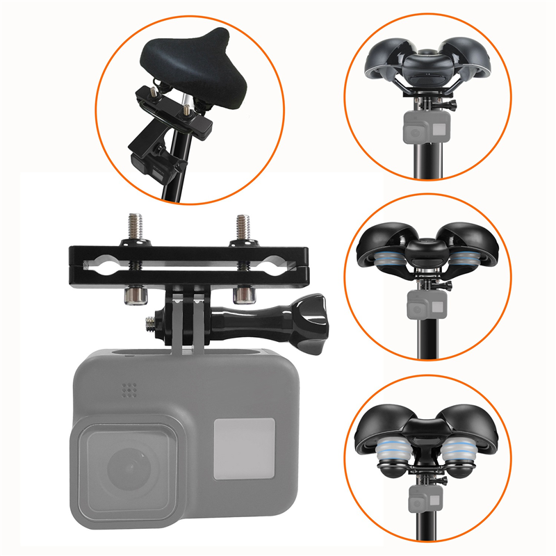 AY14 - دراجة السرج السكك الحدي - مراجعة Action Camera Bike Mount Aluminum وسعره