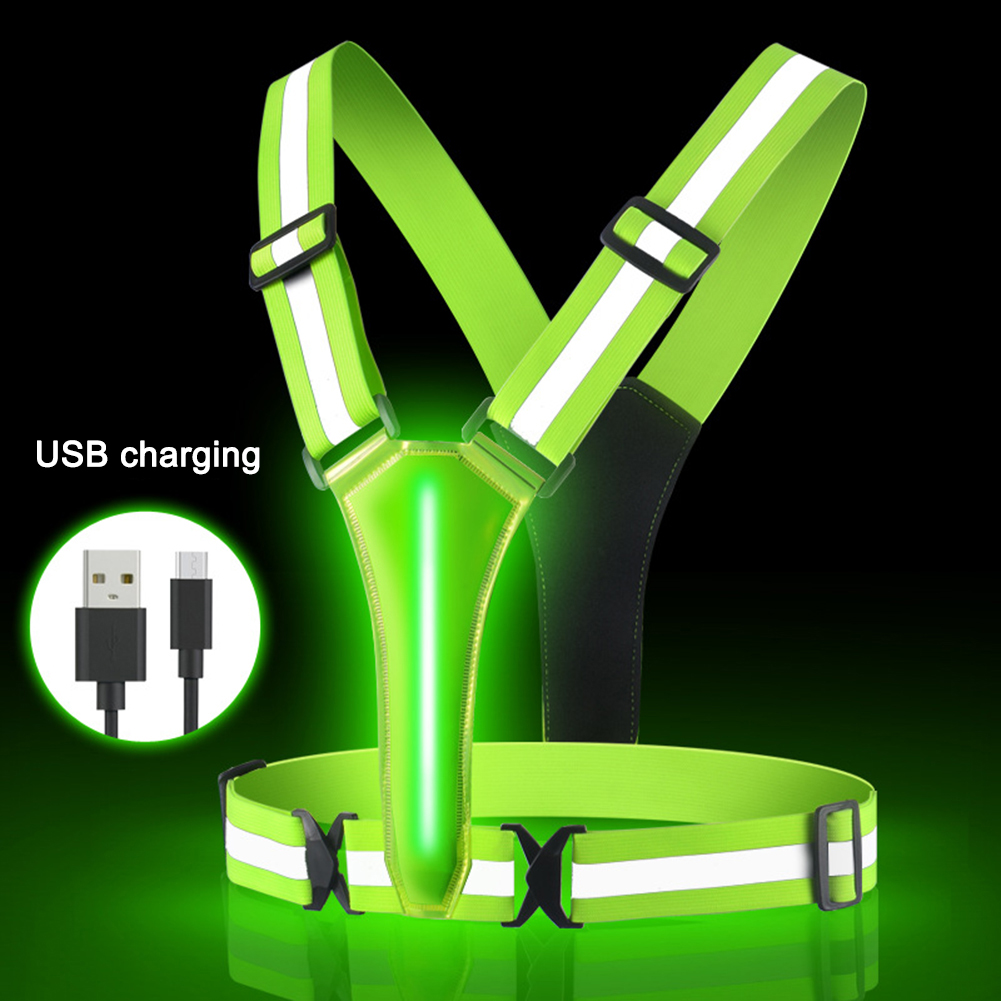 سترة ركض LED مع USB ، قابلة لإ - مراجعة Reflective Cycling Vest High Visibility وسعره