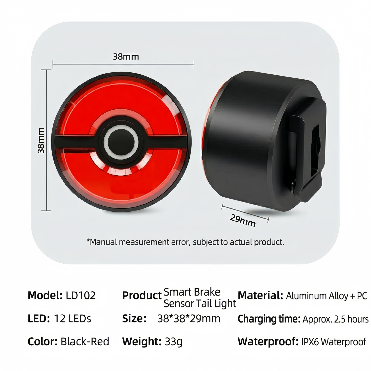 مصباح خلفي ذكي للدراجة مزود بم - مراجعة Smart Bike Brake Sensor Rear Light وسعره