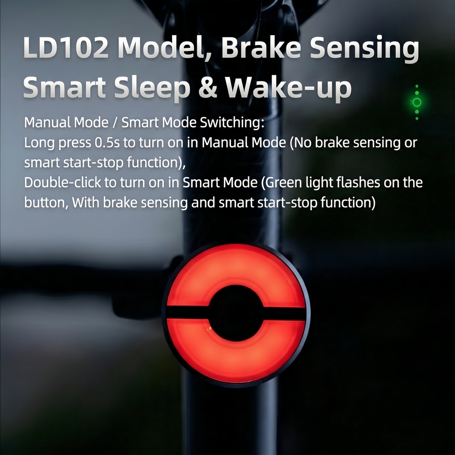 مصباح خلفي ذكي للدراجة مزود بم - مراجعة Smart Bike Brake Sensor Rear Light وسعره