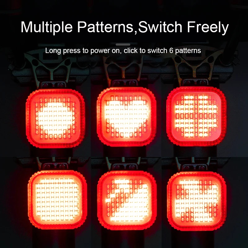 6 نماذج ذكية الفرامل الاستشعار - مراجعة Smart Bike Brake Sensor Rear Light وسعره