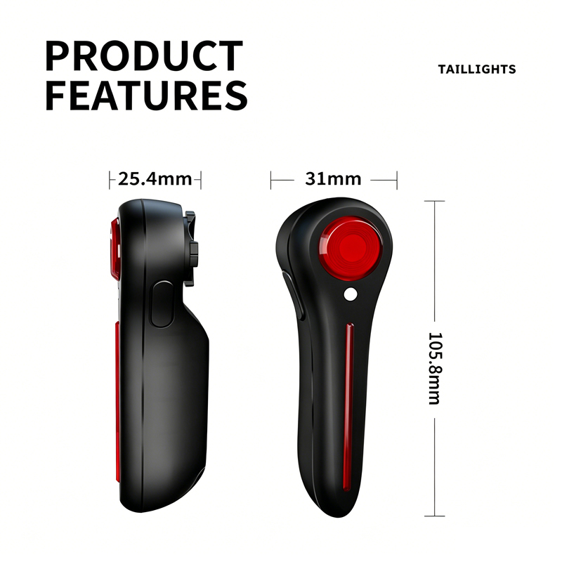 ضوء خلفي ذكي للدراجة مع مستشعر - مراجعة Smart Bike Brake Sensor Rear Light وسعره