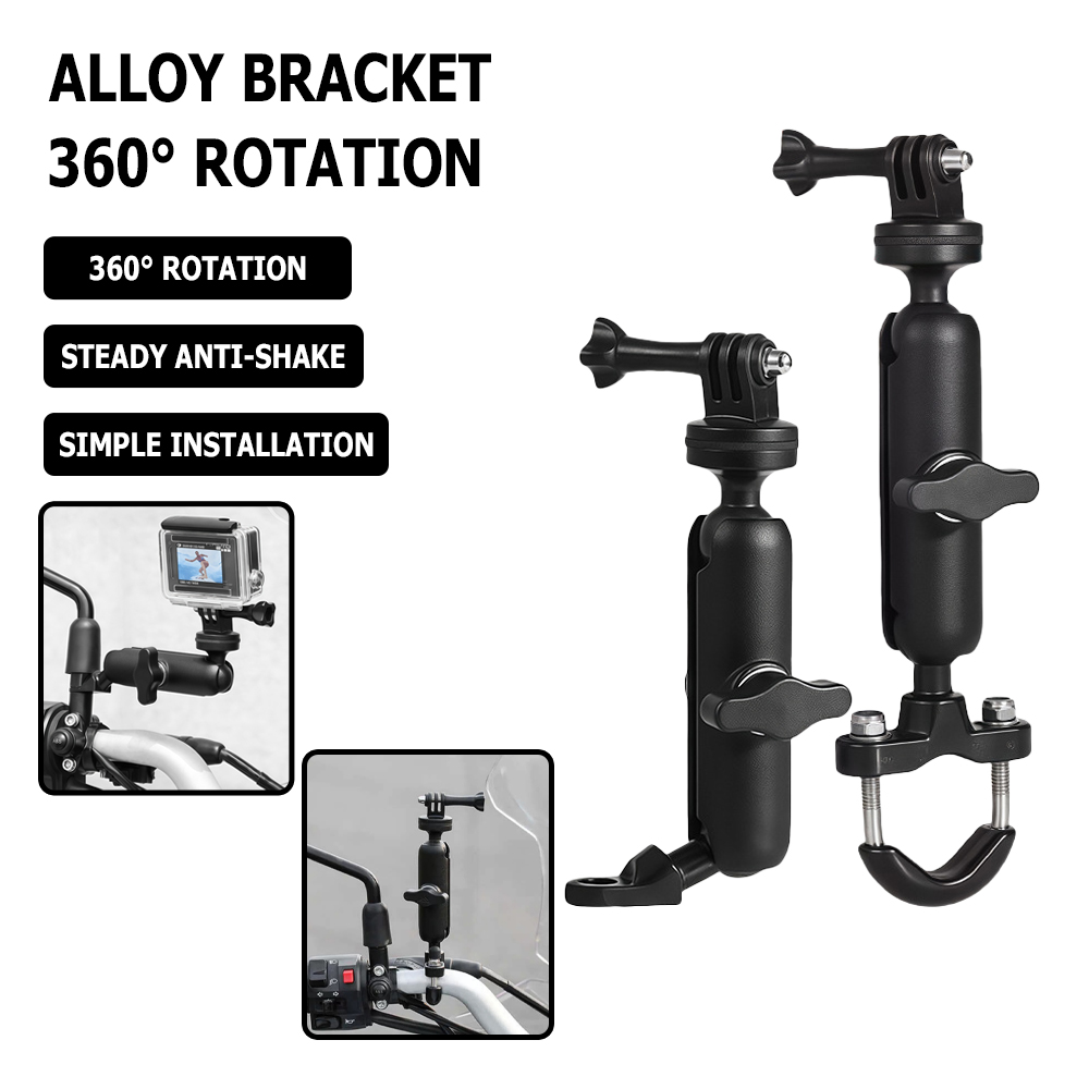 المعادن دراجة نارية دراجة حامل - مراجعة Action Camera Bike Mount Aluminum وسعره
