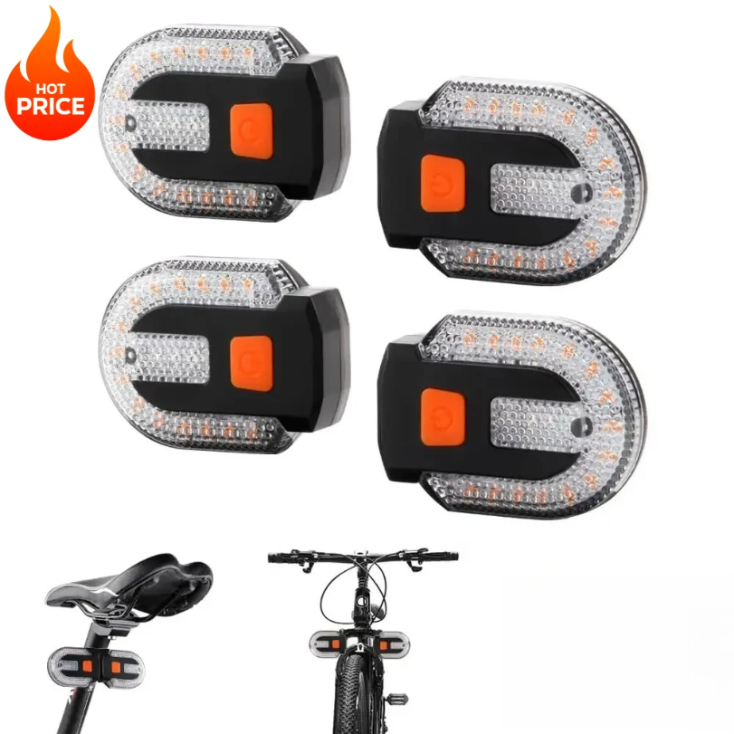 دراجة بدوره مصباح إشارة لاسلكي - مراجعة Turn Signal Bike Light Wireless Remote وسعره