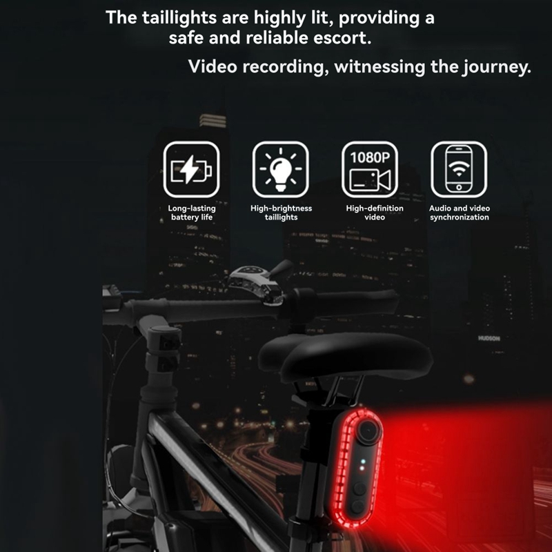 ضوء خلفي للدراجة مع كاميرا تسج - مراجعة Bike Tail Light With Camera 1080P وسعره