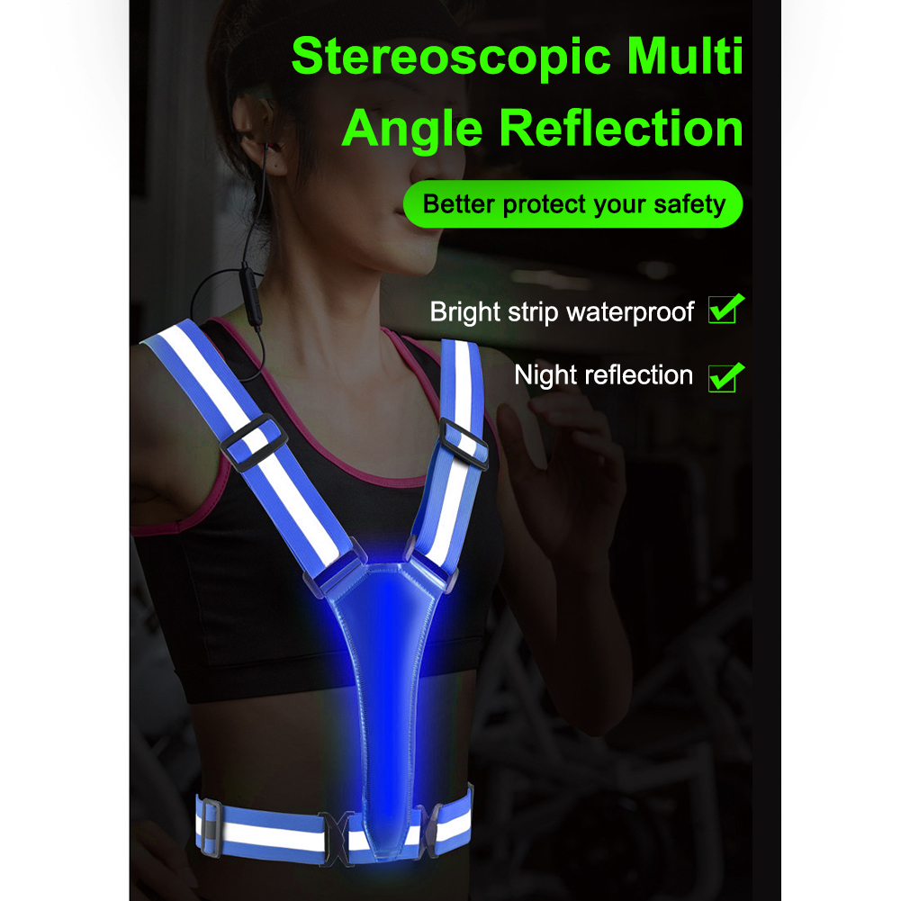 سترة جري مضيئة LED قابلة للتعد - مراجعة Reflective Cycling Vest High Visibility وسعره