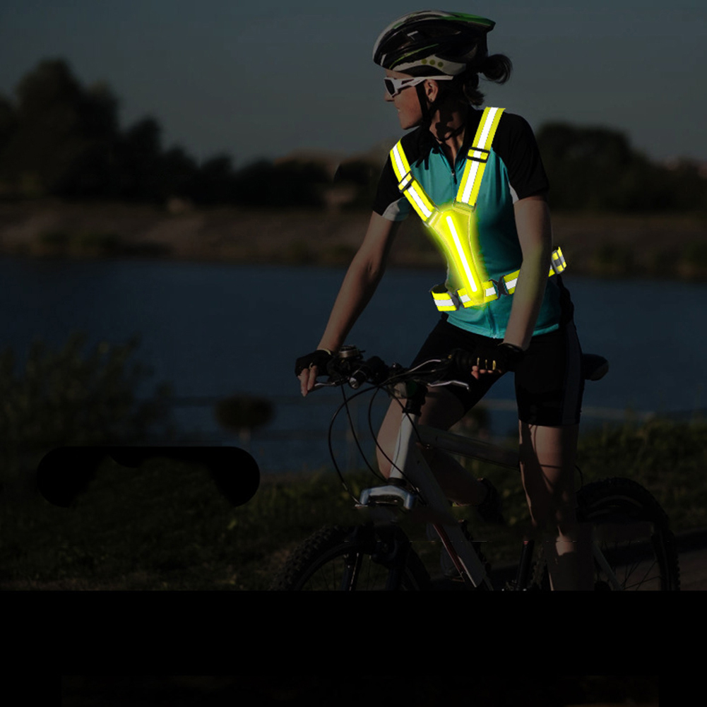 سترة جري مضيئة LED قابلة للتعد - مراجعة Reflective Cycling Vest High Visibility وسعره