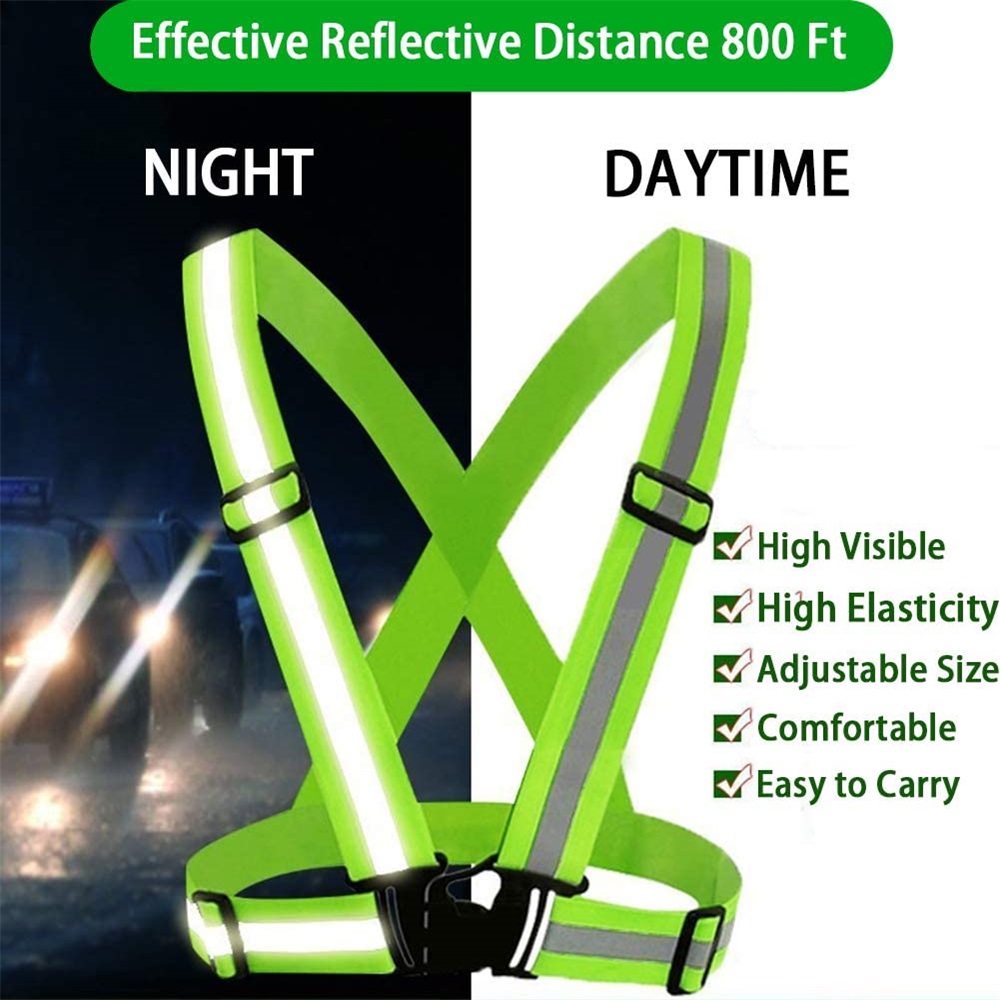 الأشرطة العاكسة ليلة العمل الأ - مراجعة Reflective Cycling Vest High Visibility وسعره