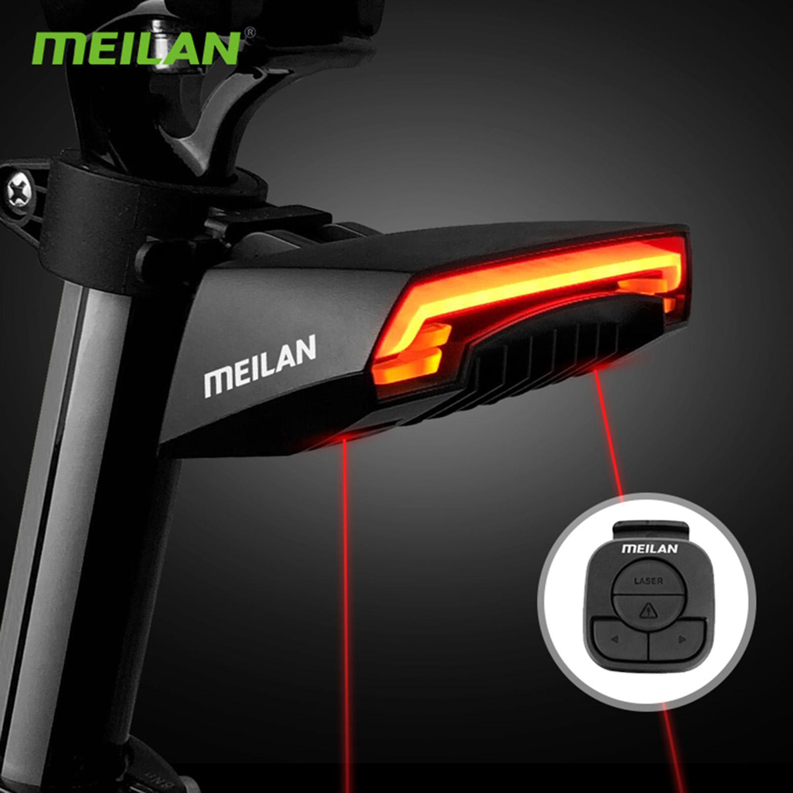 ضوء خلفي للدراجة ميلان X5 مع إ - مراجعة Turn Signal Bike Light Wireless Remote وسعره