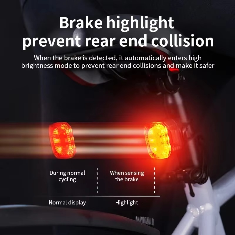 ضوء ذكي للدراجات مع مستشعر فرا - مراجعة Smart Bike Brake Sensor Rear Light وسعره