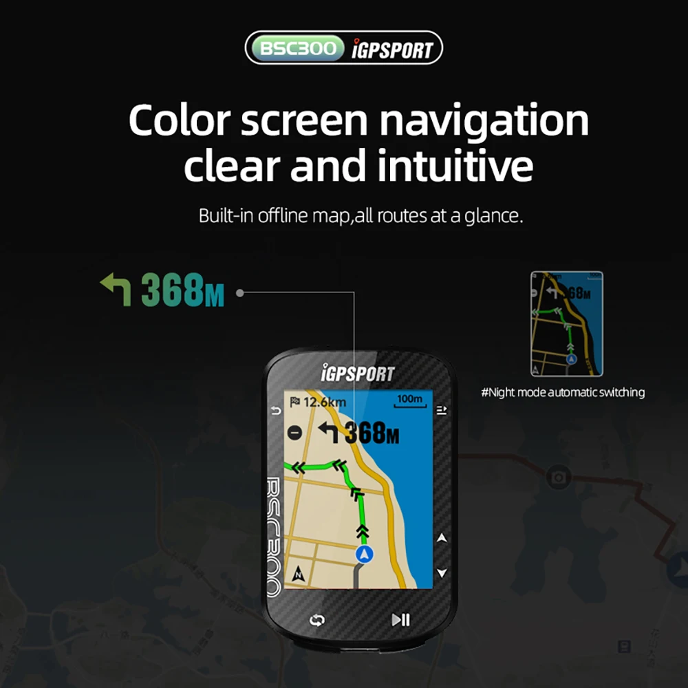 جهاز IGPSPORT BSC300T لقياس ال - مراجعة Cycling Computer Gps Wireless Color Screen وسعره