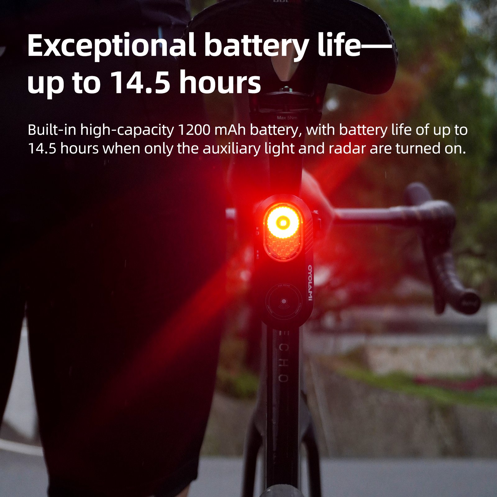 ضوء خلفي ذكي للدراجات من CYCLA - مراجعة Cycling Radar Tail Light Rear Warning وسعره