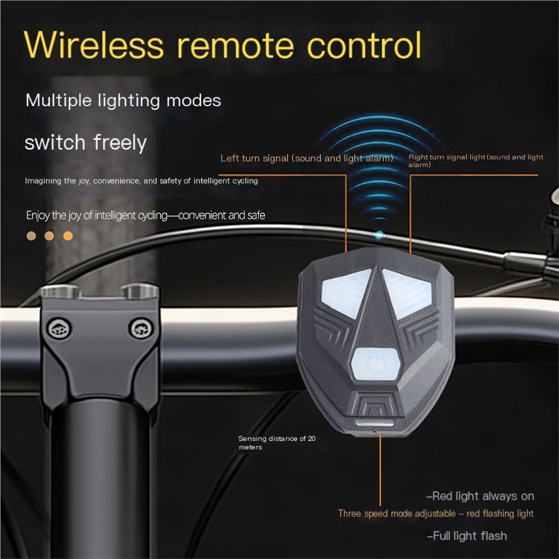 【خاص】ضوء خلفي للدراجة مع إشارة - مراجعة Turn Signal Bike Light Wireless Remote وسعره