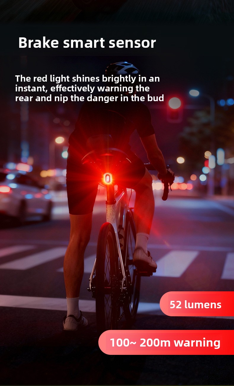 ضوء خلفي ذكي للدراجة مع مستشعر - مراجعة Smart Bike Brake Sensor Rear Light وسعره