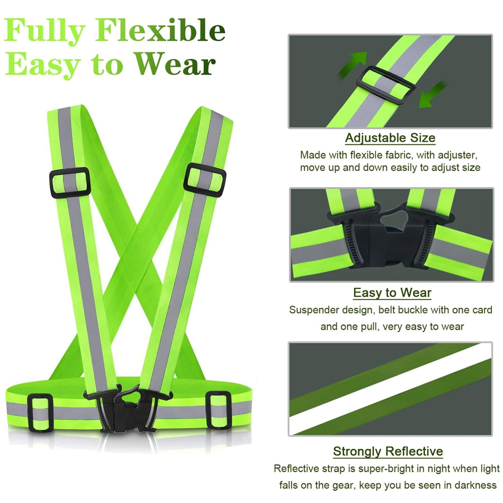 قطعة واحدة من سترة الجري الليل - مراجعة Reflective Cycling Vest High Visibility وسعره