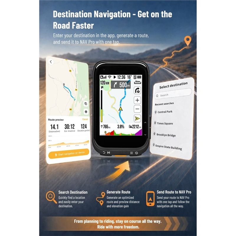 جهاز كمبيوتر ذكي للدراجات A74K - مراجعة Cycling Computer Gps Wireless Color Screen وسعره