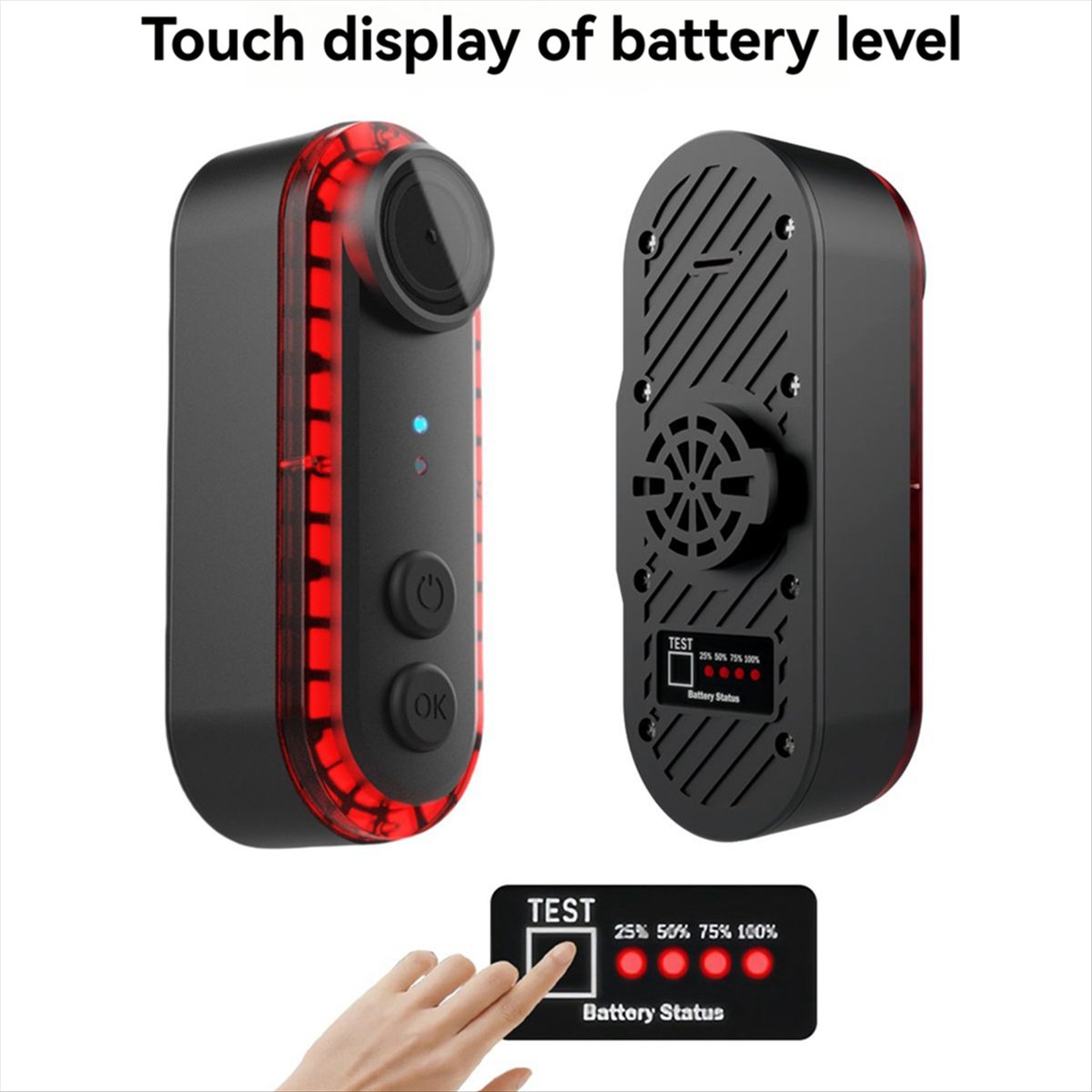 كاميرا ضوء خلفي للدراجة A61P م - مراجعة Bike Tail Light With Camera 1080P وسعره