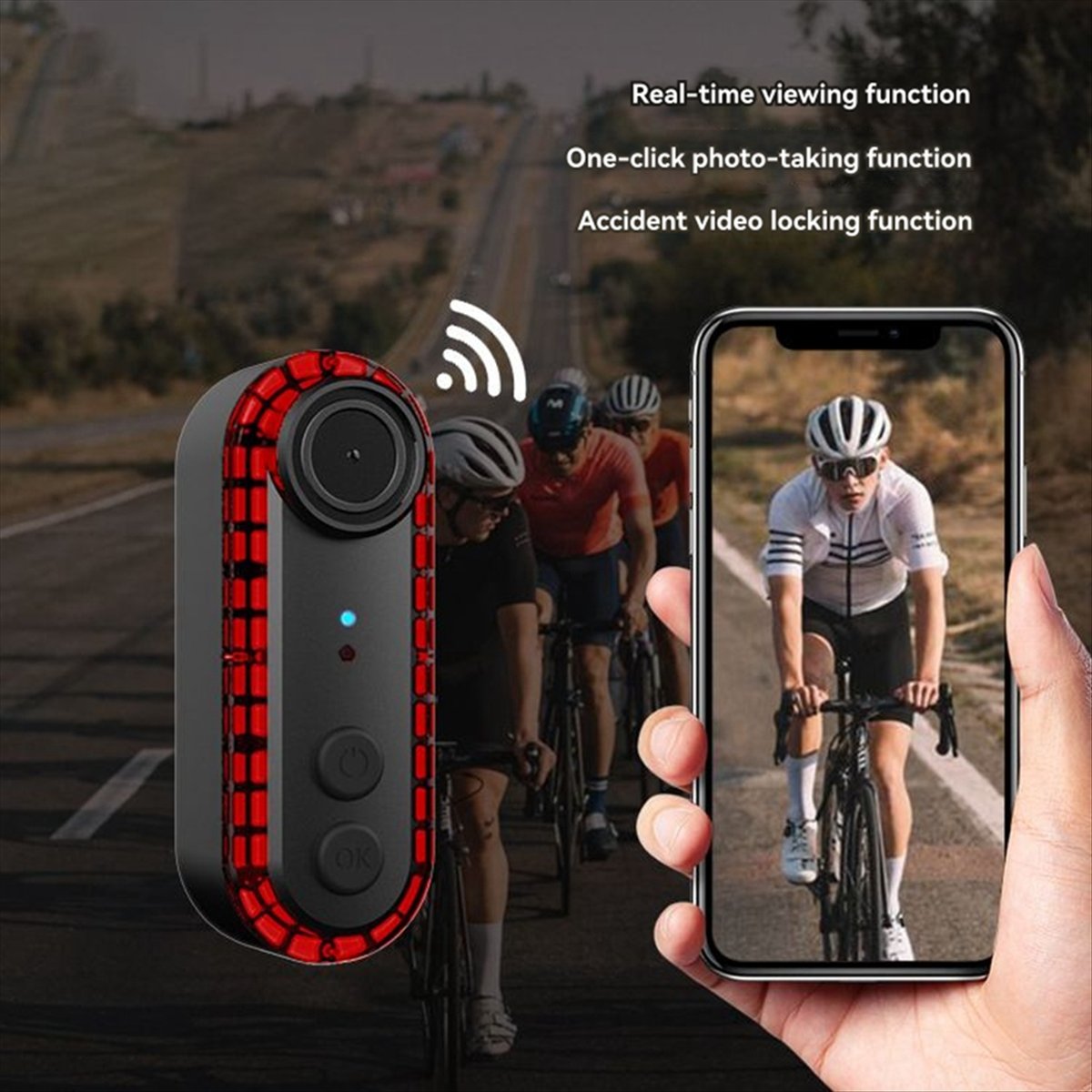 كاميرا ضوء خلفي للدراجة A61P م - مراجعة Bike Tail Light With Camera 1080P وسعره