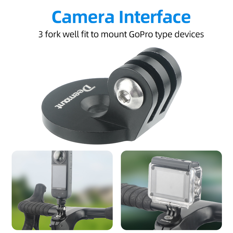دراجة 28.6 مللي متر سماعة رأس  - مراجعة Action Camera Bike Mount Aluminum وسعره