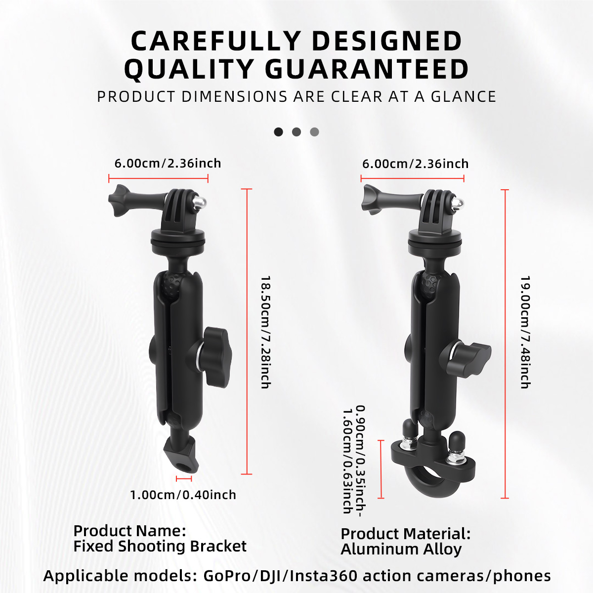 حامل كاميرا للدراجات النارية و - مراجعة Action Camera Bike Mount Aluminum وسعره