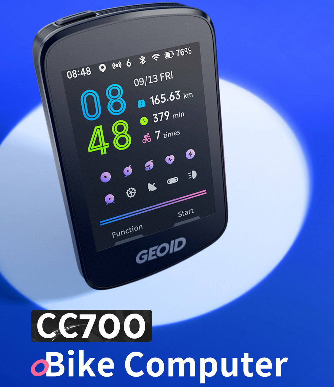 GEOID CC700 GPS دراجة الكمبيوت - مراجعة Cycling Computer Gps Wireless Color Screen وسعره