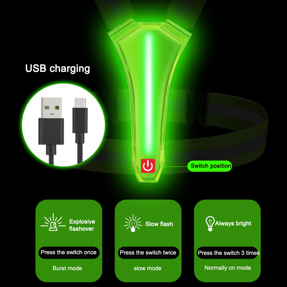 LED تشغيل سترة USB قابلة للشحن - مراجعة Reflective Cycling Vest High Visibility وسعره
