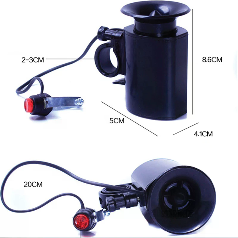 مكبر صوت أسود إلكتروني لقرن ال - مراجعة Bike Bell Electronic Loud Horn وسعره