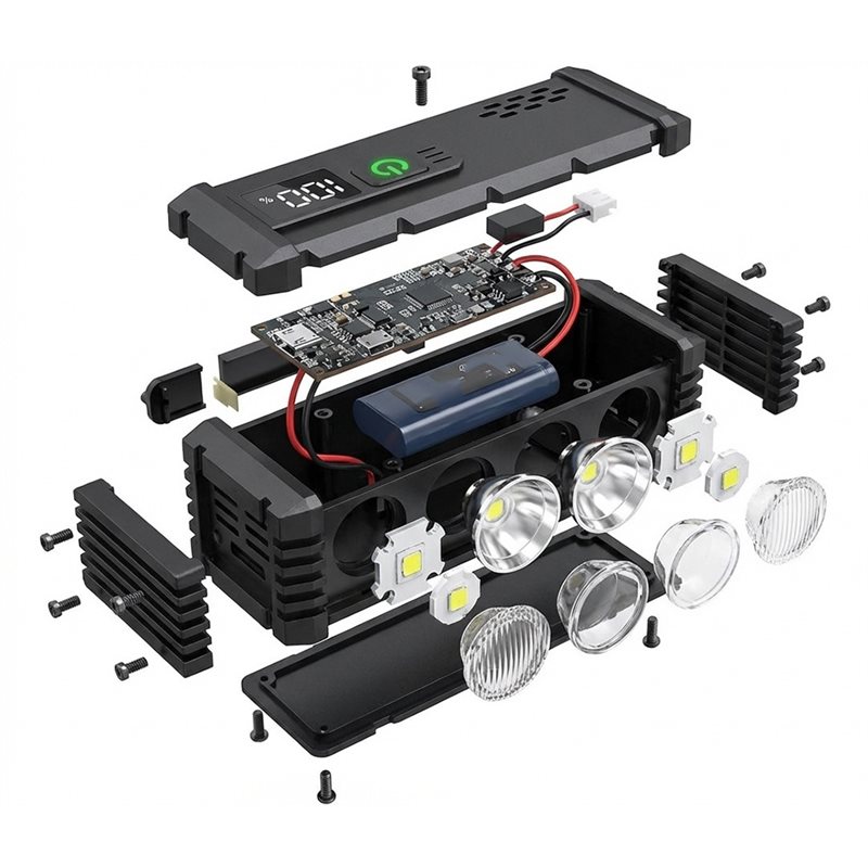 مصباح أمامي للدراجات B48B-USB  - مراجعة Bike Headlight 2000 Lumens Rechargeable وسعره