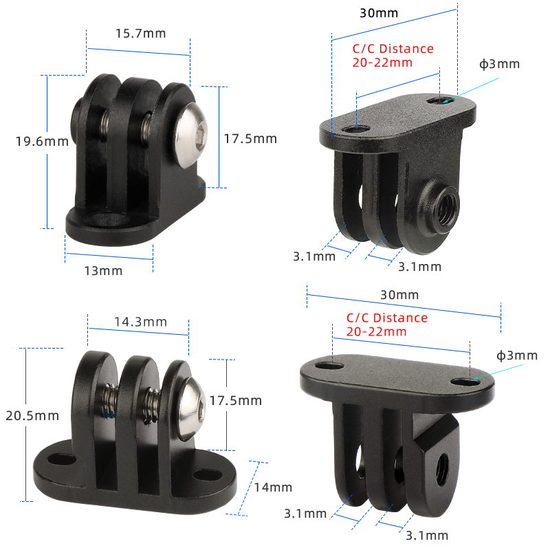 حوامل تثبيت كمبيوتر الدراجة من - مراجعة Action Camera Bike Mount Aluminum وسعره
