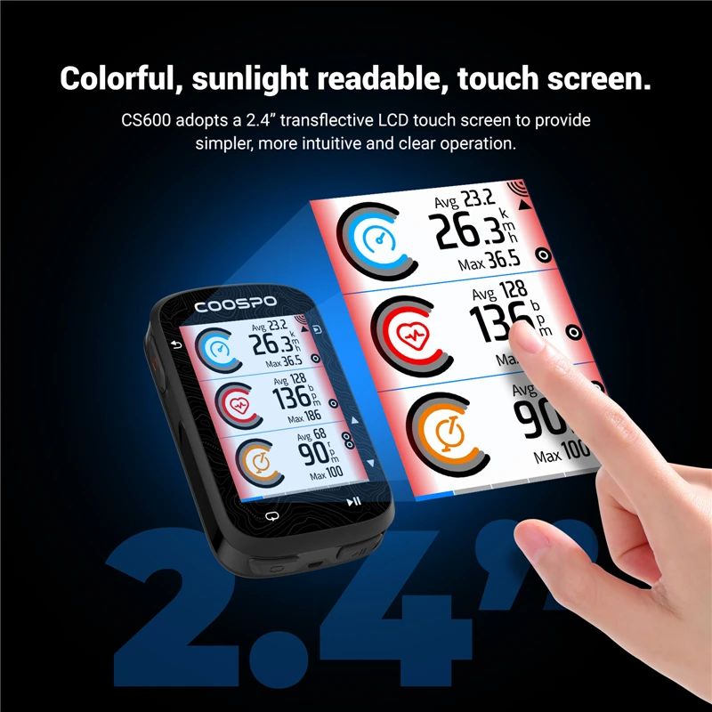 جهاز كمبيوتر دراجات COOSPO CS6 - مراجعة Cycling Computer Gps Wireless Color Screen وسعره