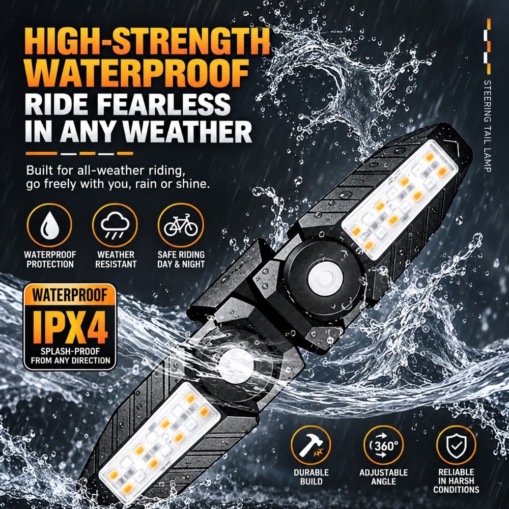 ضوء خلفي للدراجة يعمل بالتحكم  - مراجعة Turn Signal Bike Light Wireless Remote وسعره
