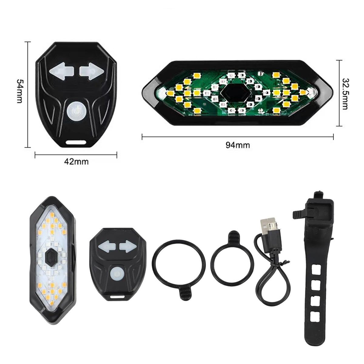 ضوء خلفي لاسلكي للدراجات مع إش - مراجعة Turn Signal Bike Light Wireless Remote وسعره